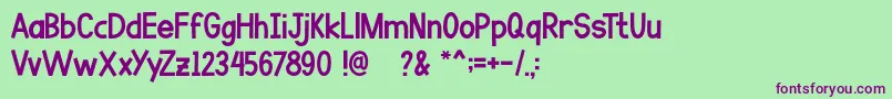 Go Banana Font – Purple Fonts on Green Background