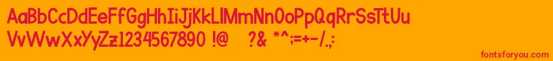 Go Banana Font – Red Fonts on Orange Background