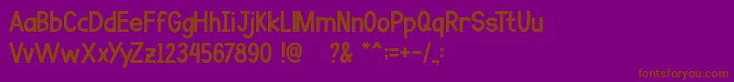 Go Banana Font – Brown Fonts on Purple Background