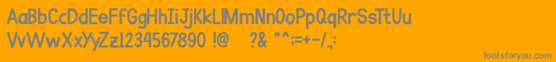 Go Banana Font – Gray Fonts on Orange Background