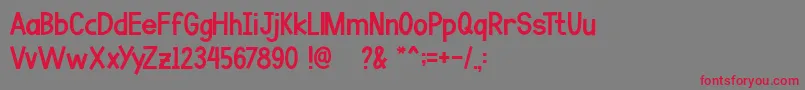 Go Banana Font – Red Fonts on Gray Background