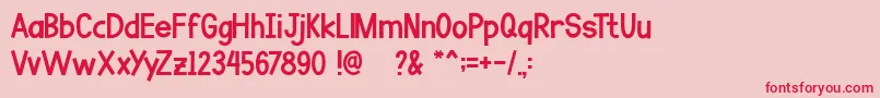 フォントGo Banana – ピンクの背景に赤い文字