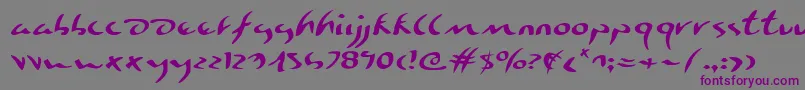 Eagleclawe Font – Purple Fonts on Gray Background