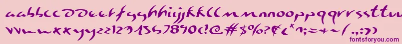 Eagleclawe Font – Purple Fonts on Pink Background