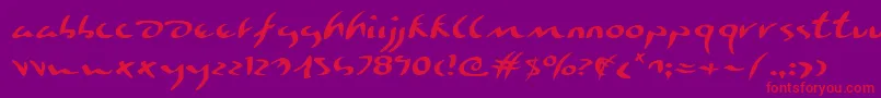 Eagleclawe Font – Red Fonts on Purple Background