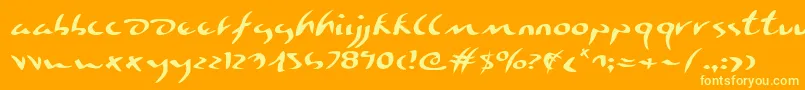 Eagleclawe Font – Yellow Fonts on Orange Background