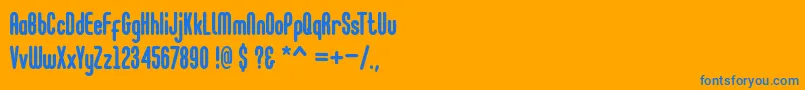 Go Cloud Font – Blue Fonts on Orange Background