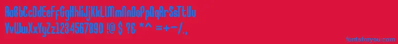 フォントGo Cloud – 赤い背景に青い文字