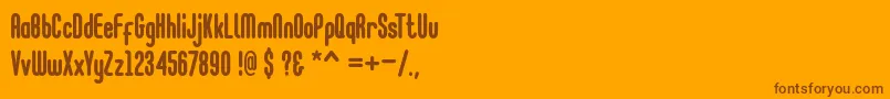 Go Cloud Font – Brown Fonts on Orange Background