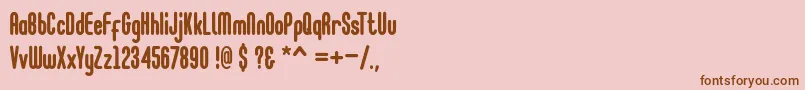Шрифт Go Cloud – коричневые шрифты на розовом фоне