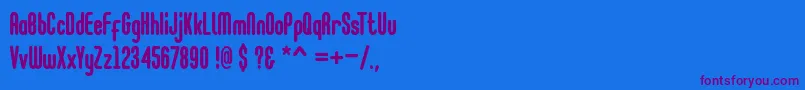 Go Cloud Font – Purple Fonts on Blue Background