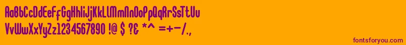 Шрифт Go Cloud – фиолетовые шрифты на оранжевом фоне
