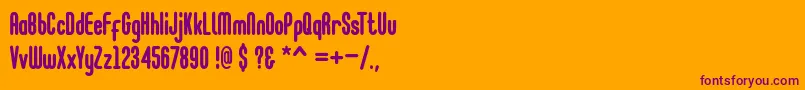 Go Cloud Font – Purple Fonts on Orange Background