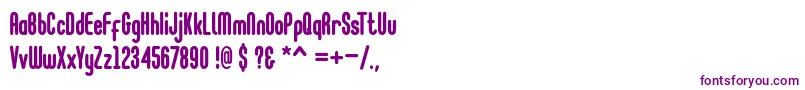 Go Cloud-fontti – violetit fontit valkoisella taustalla