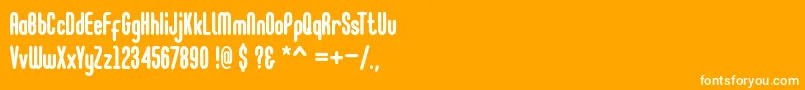 フォントGo Cloud – オレンジの背景に白い文字
