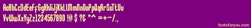 Go Cloud Font – Yellow Fonts on Purple Background