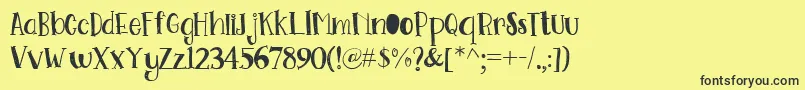 Go Doodling Font Font – Black Fonts on Yellow Background