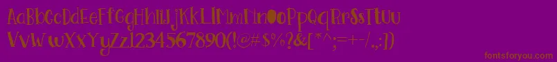 Go Doodling Font Font – Brown Fonts on Purple Background