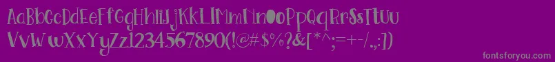 Go Doodling Font Font – Gray Fonts on Purple Background