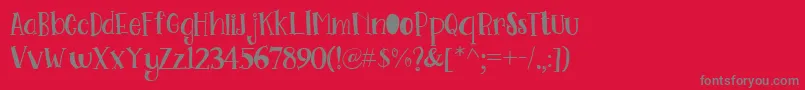 Go Doodling Font Font – Gray Fonts on Red Background
