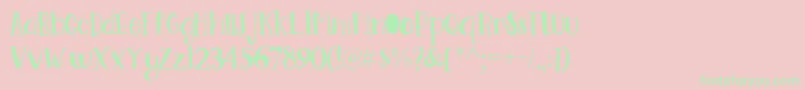 Go Doodling Font Font – Green Fonts on Pink Background