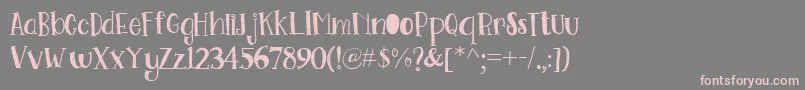 Go Doodling Font Font – Pink Fonts on Gray Background