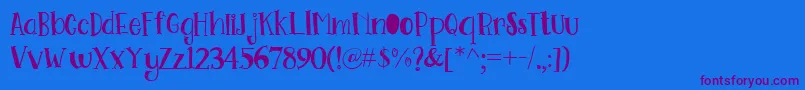 Police Go Doodling Font – polices violettes sur fond bleu
