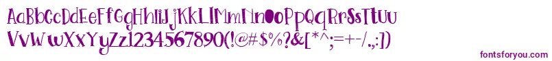 Go Doodling Font Font – Purple Fonts on White Background