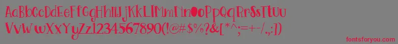 fuente Go Doodling Font – Fuentes Rojas Sobre Fondo Gris