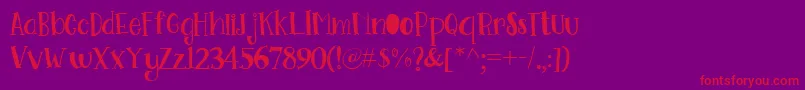 Go Doodling Font Font – Red Fonts on Purple Background