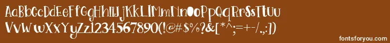 fuente Go Doodling Font – Fuentes Blancas Sobre Fondo Marrón