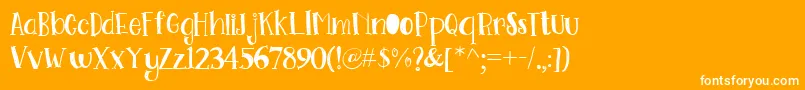 Go Doodling Font Font – White Fonts on Orange Background