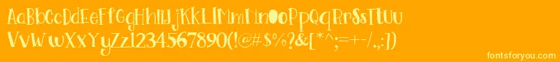 More about Go Doodling Font Font Go Doodling Font Font – Yellow Fonts on Orange Background