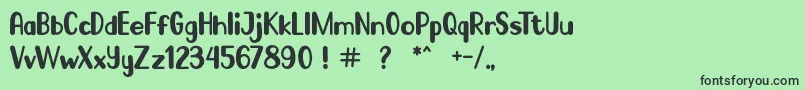 Go Frog Font – Black Fonts on Green Background