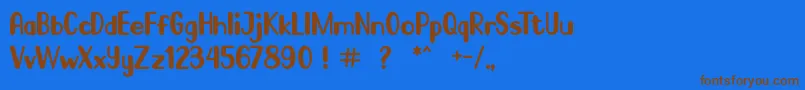 Шрифт Go Frog – коричневые шрифты на синем фоне