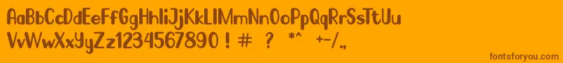 Шрифт Go Frog – коричневые шрифты на оранжевом фоне
