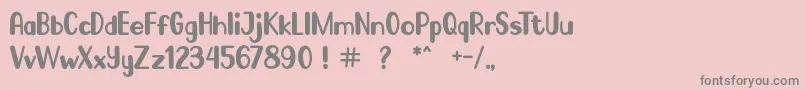 Go Frog Font – Gray Fonts on Pink Background