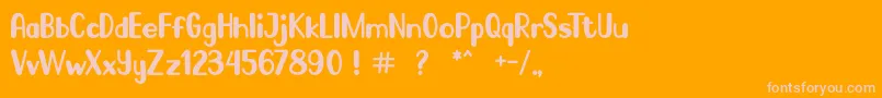 フォントGo Frog – オレンジの背景にピンクのフォント