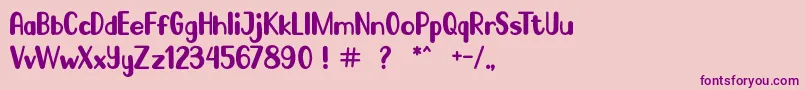 fuente Go Frog – Fuentes Moradas Sobre Fondo Rosa