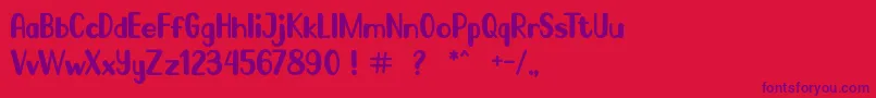 fuente Go Frog – Fuentes Moradas Sobre Fondo Rojo