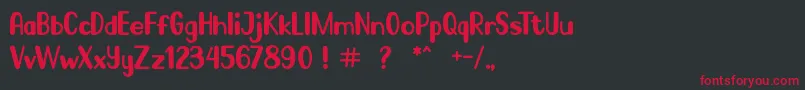 Go Frog Font – Red Fonts on Black Background