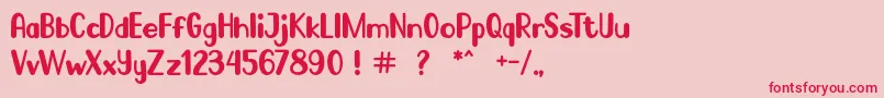 Go Frog Font – Red Fonts on Pink Background