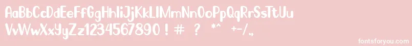 Go Frog Font – White Fonts on Pink Background