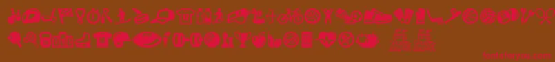 Go Go Sports Font – Red Fonts on Brown Background