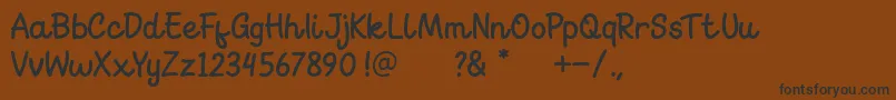 Go Melon-Schriftart – Schwarze Schriften auf braunem Hintergrund