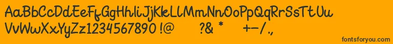 Go Melon Font – Black Fonts on Orange Background