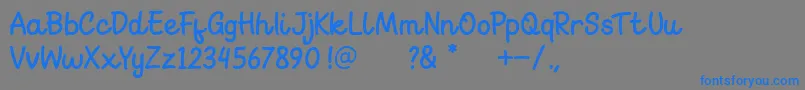 Go Melon-Schriftart – Blaue Schriften auf grauem Hintergrund
