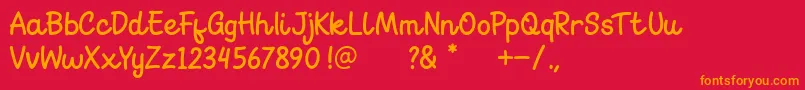 Go Melon Font – Orange Fonts on Red Background