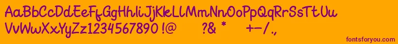 Go Melon Font – Purple Fonts on Orange Background