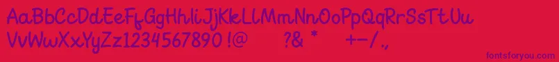 Go Melon Font – Purple Fonts on Red Background